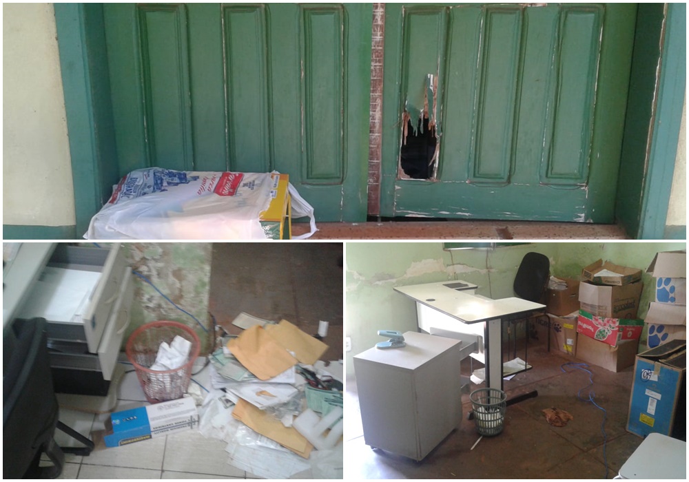 Os acusados arrombaram uma janela, vandalizaram o local e roubaram equipamentos.