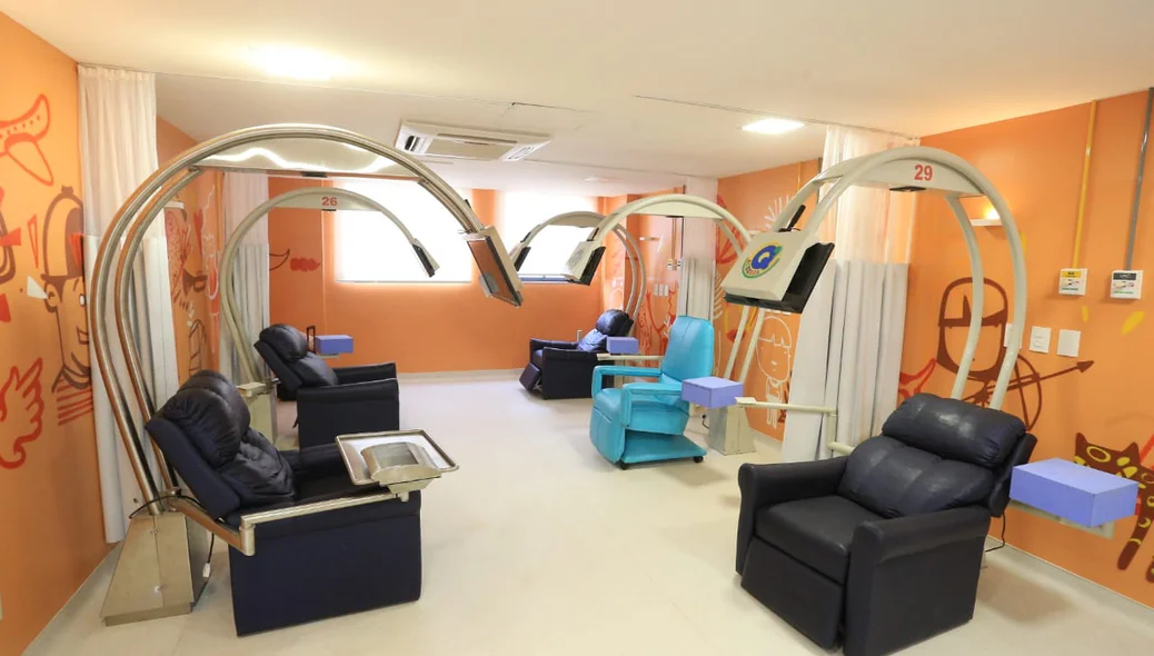 Sala para coleta de sangue infantil 