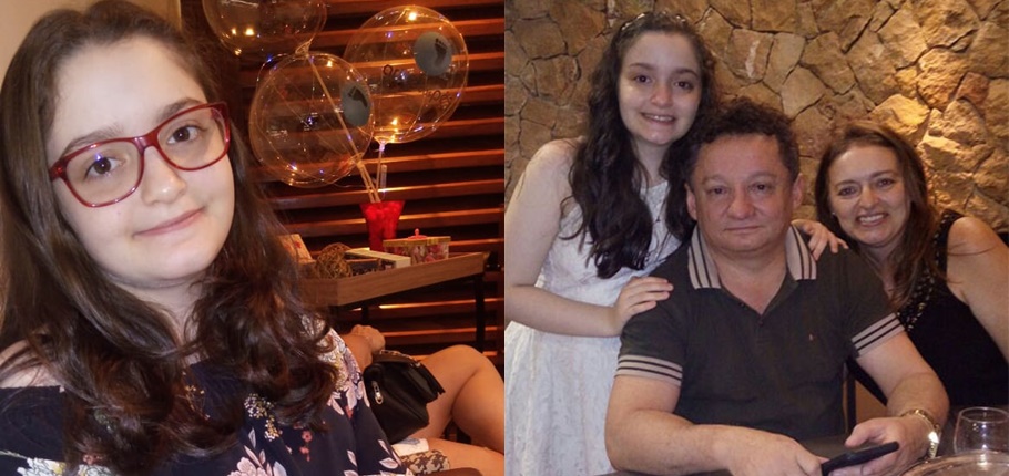 Maria Eduarda Albuquerque e família 
