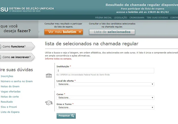 Site do Sisu