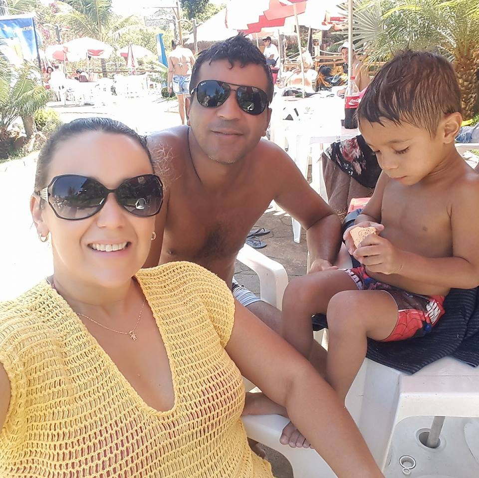 Família que veio passar as férias no Piauí