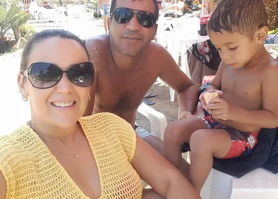 Família que veio passar as férias no Piauí