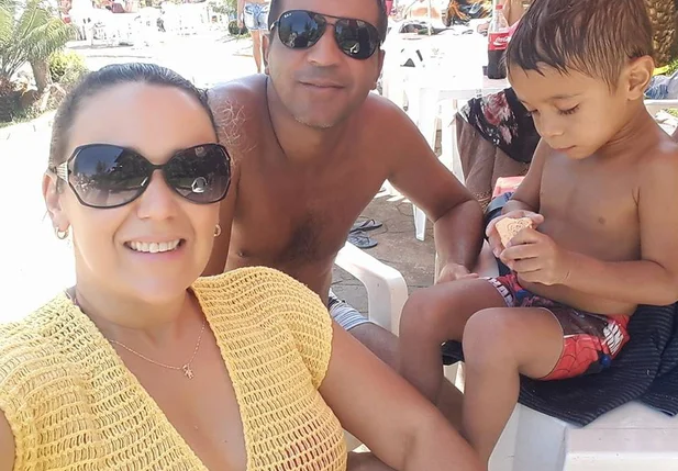 Família que veio passar as férias no Piauí