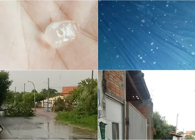 Chuva de granizo atingiu o município de Castelo do Piauí