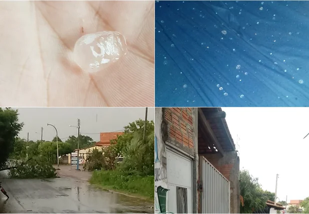 Chuva de granizo atingiu o município de Castelo do Piauí