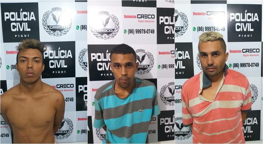 Mateus, Anderson e Paulo da esquerda para a direita