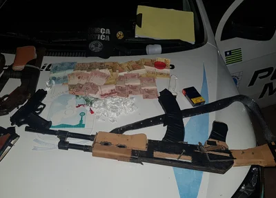 Objetos apreendidos pela Polícia Militar 