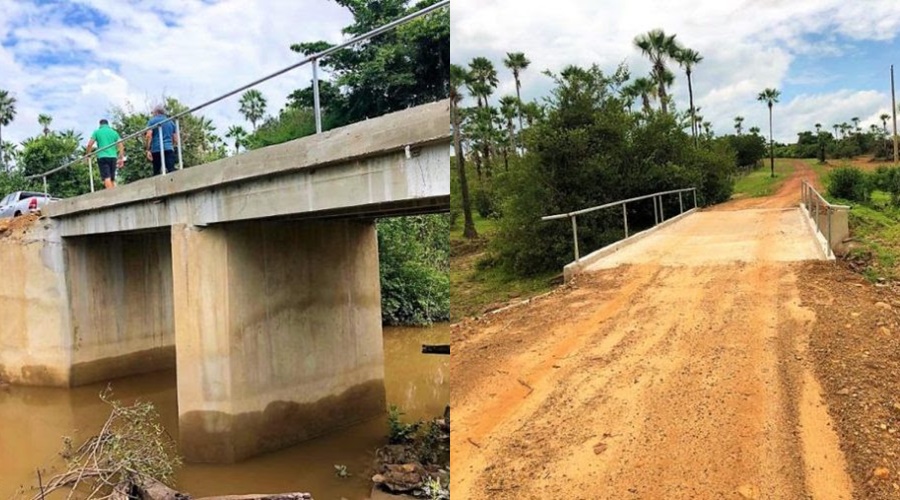 Ponte na zona rural de Joaquim Pires