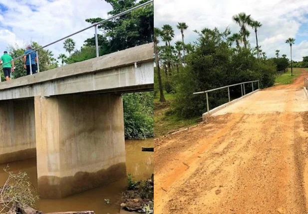 Ponte na zona rural de Joaquim Pires