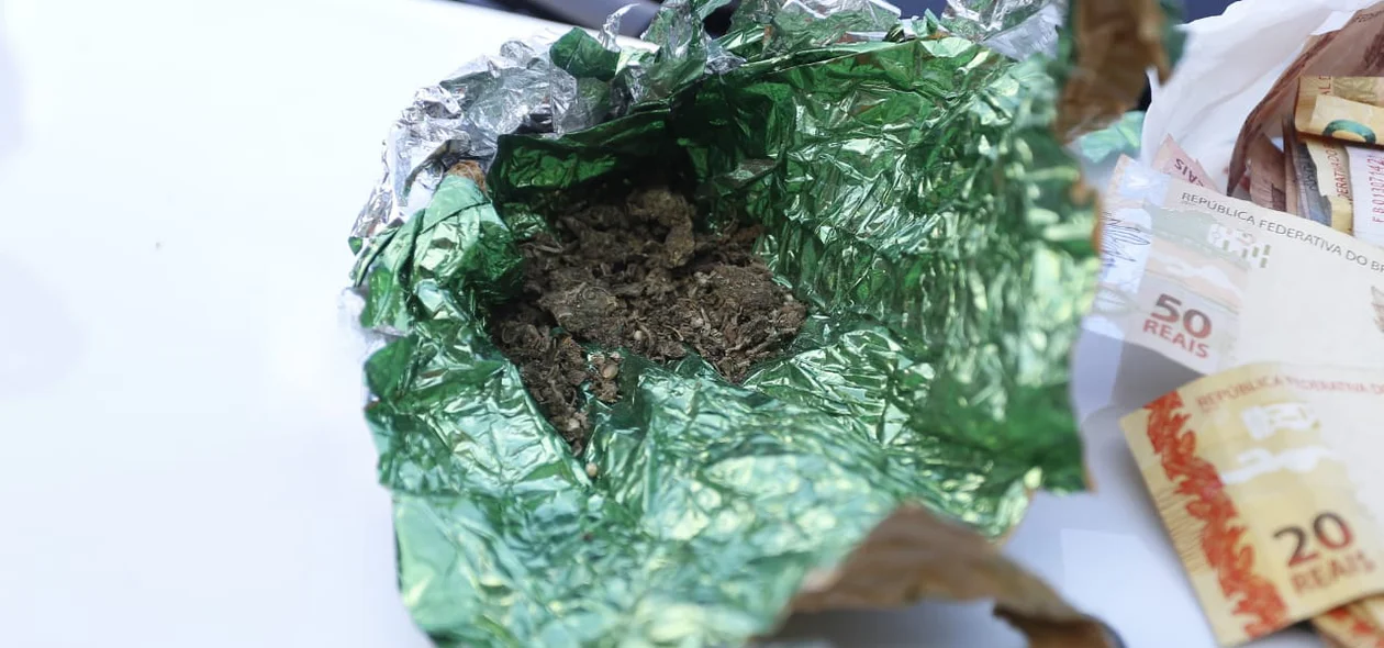 Droga encontrada com acusados