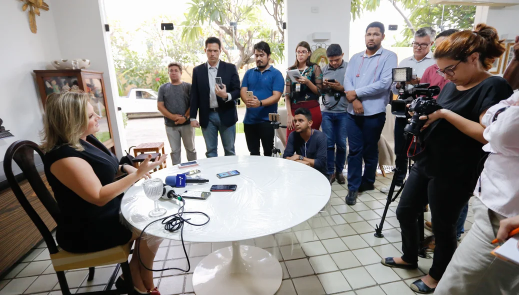 Entrevista coletiva com a deputada federal Joice Joice Hasselmann