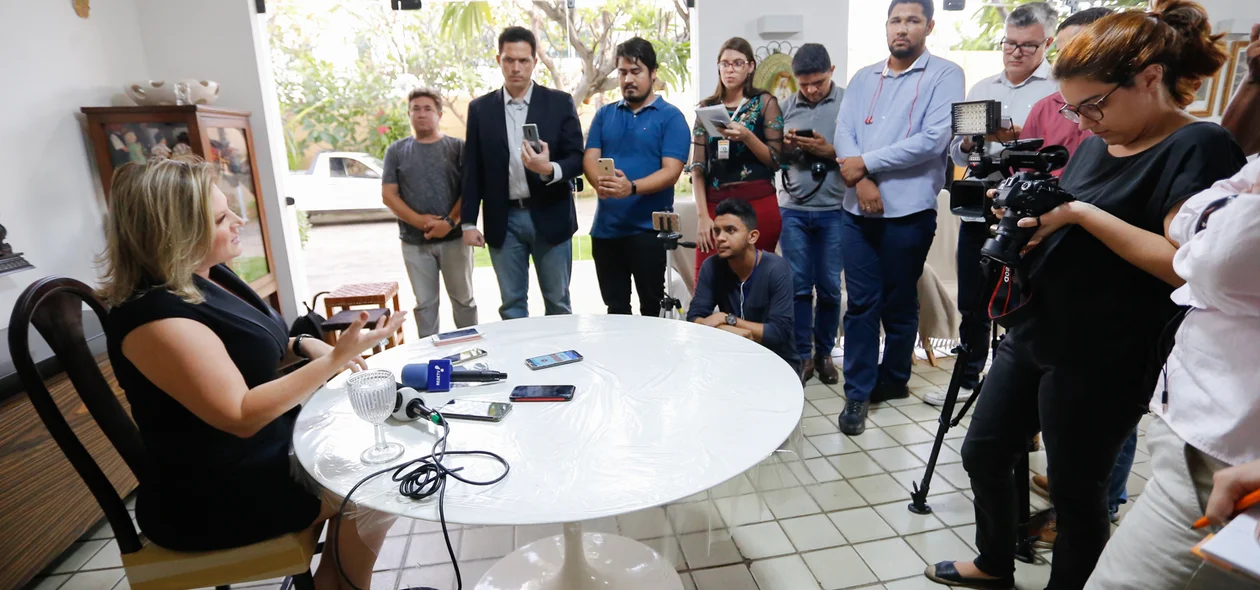 Entrevista coletiva com a deputada federal Joice Joice Hasselmann