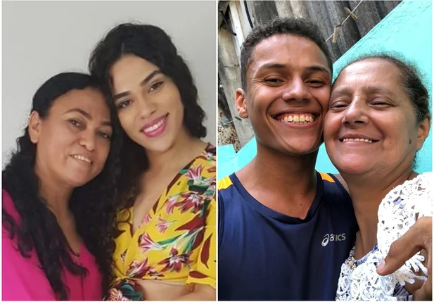 Elana e a mãe Lindomar, Danrley e Maria de Loudes