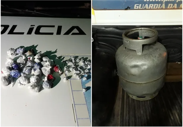 Objetos apreendidos pela Polícia Militar