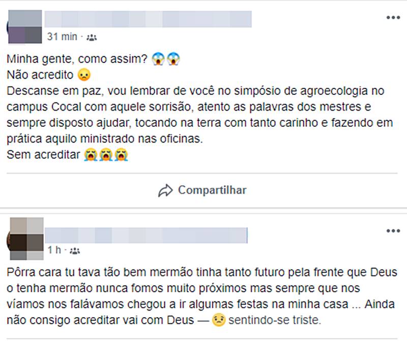 Amigos lamentam morte precoce do estudante Túlio de Giovanni