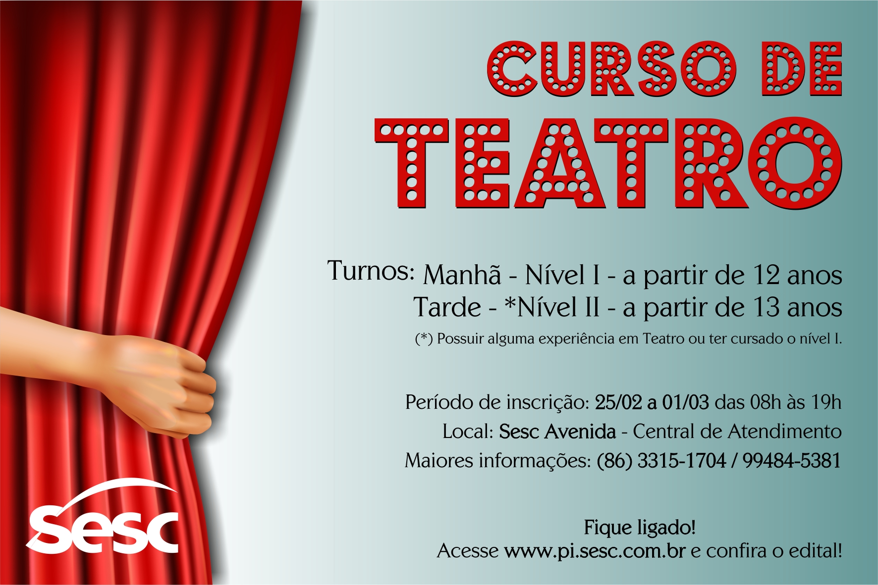 Curso de teatro do Sesc