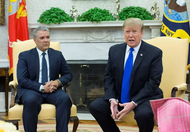Trump e presidente da Colômbia, Iván Duque