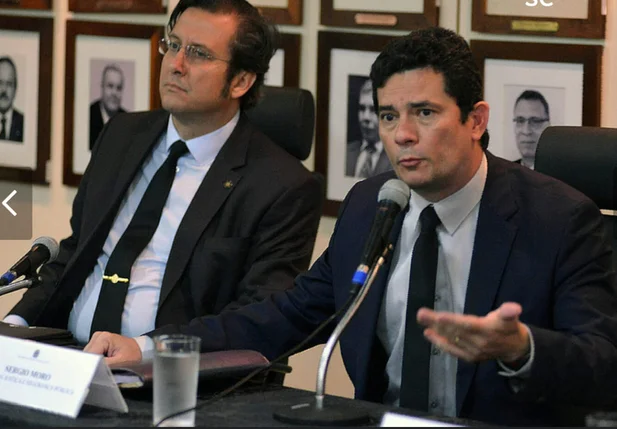 Ministro da Justiça Sérgio Moro e Fabiano Bordignon diretor do Depen