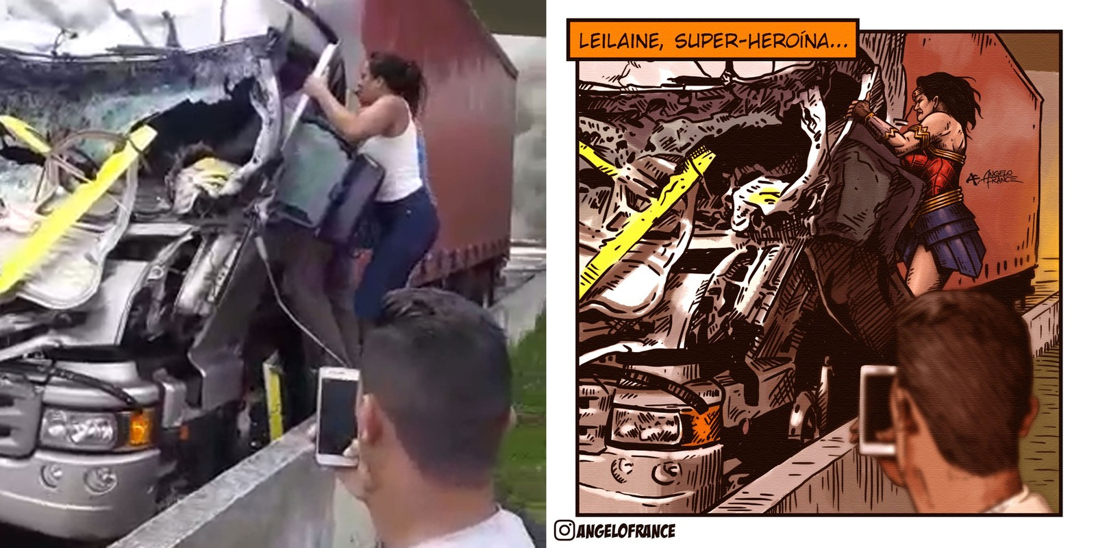 Leilane ficou conhecida como Mulher Maravilha 