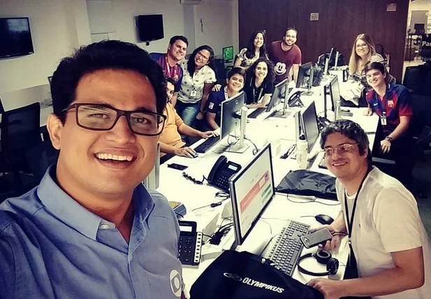 Kaio Cezar e equipe da redação