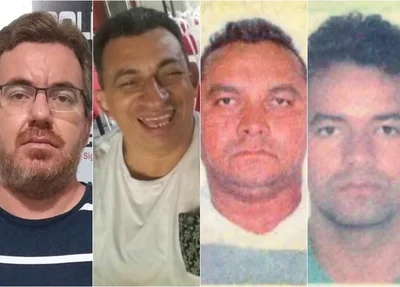 Empresários Regis Gomes e Francisco de Assis, além dos motoristas Luiz Carlos e Francisco da Silva