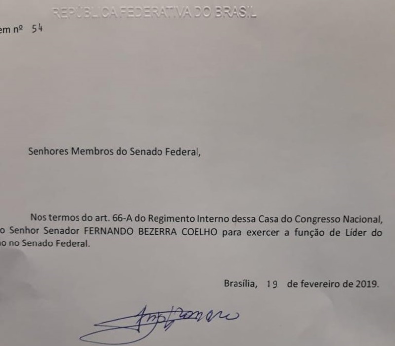 Indicação de Fernando Bezerra