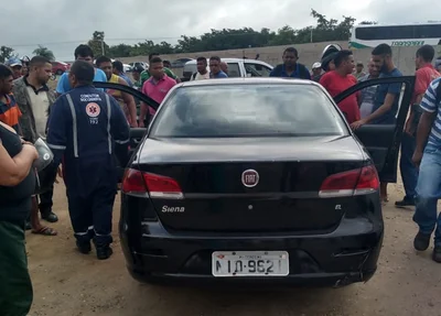 Veículo onde estava a vítima