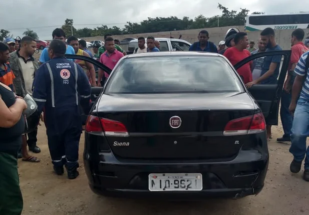 Veículo onde estava a vítima