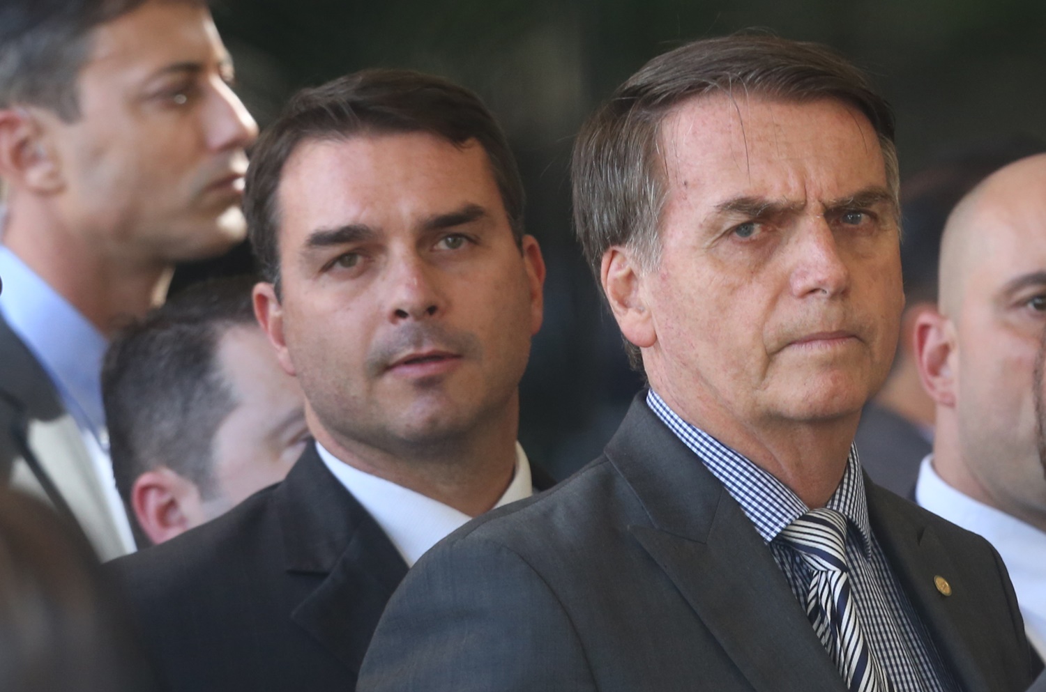 Flávio Bolsonaro e Jair Bolsonaro