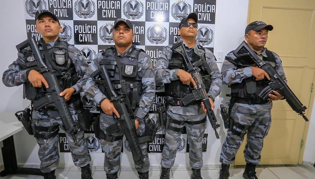 Policiais militares da Força Tática de Valença do Piauí
