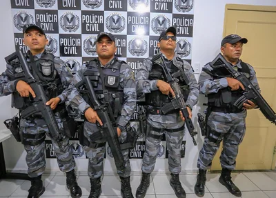 Policiais militares da Força Tática de Valença do Piauí