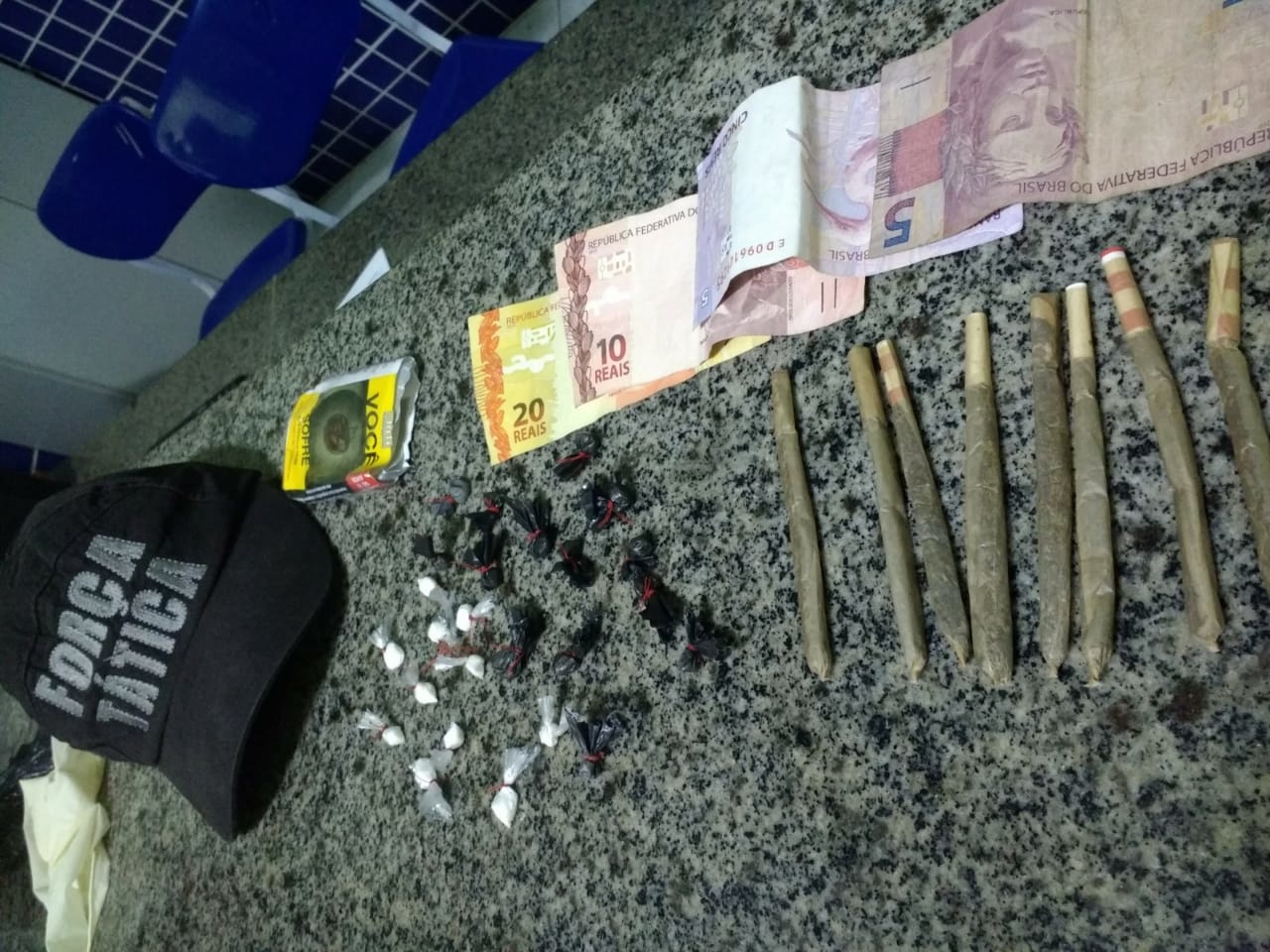 Material apreendido em Parnaíba