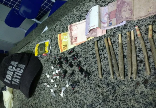 Material apreendido em Parnaíba
