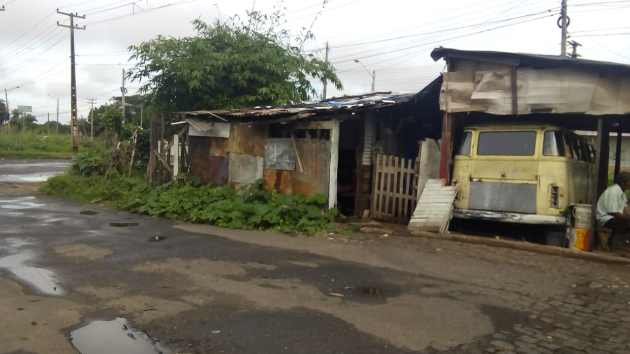 Barraco onde o corpo do morador de rua foi encontrado