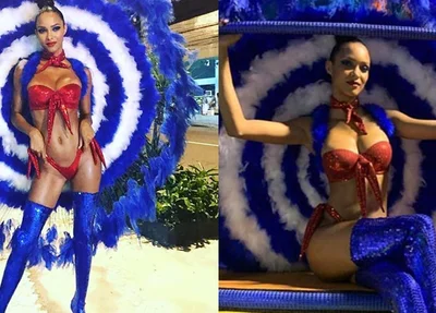 Laís Ribeiro no desfile da Portela