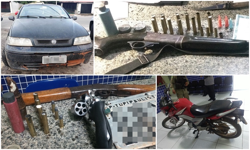 Objetos apreendidos pela Polícia Militar 