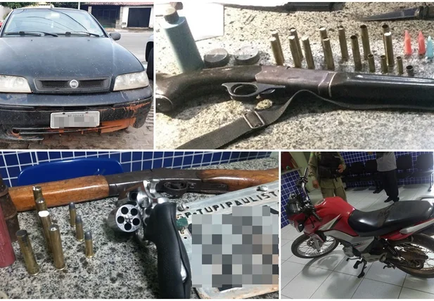 Objetos apreendidos pela Polícia Militar 