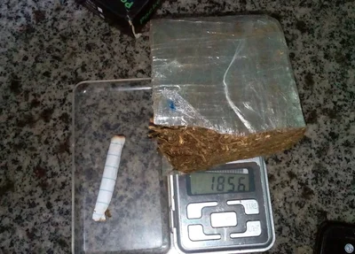 Droga encontrada na casa do suspeito