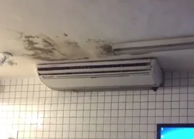 Infiltração na sala de regulação do Samu