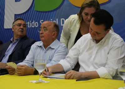 Gilberto Kassab no evento de filiação do PSD