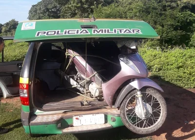Motocicleta apreendida pela PM