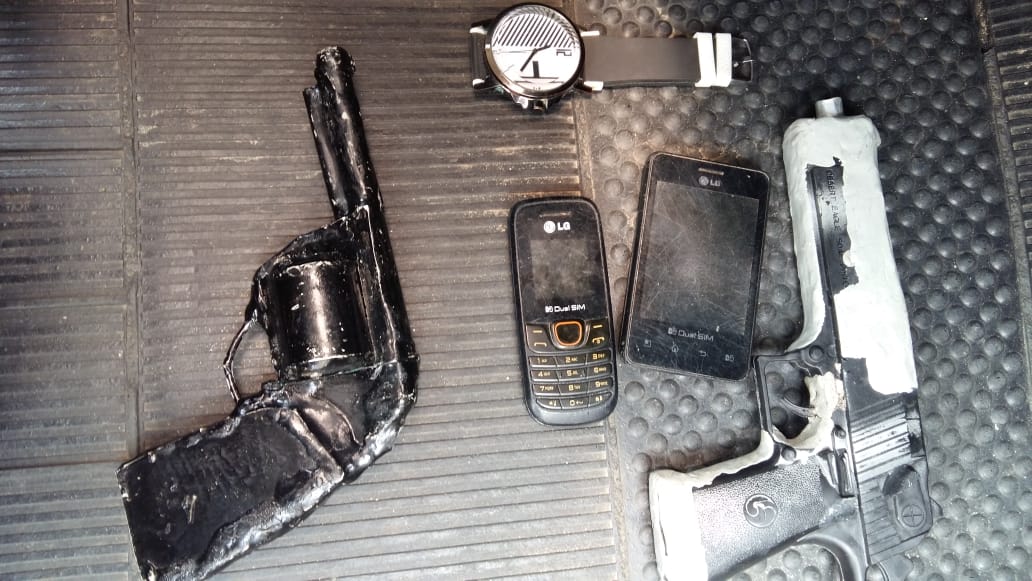 Objetos apreendidos pela Polícia Militar 