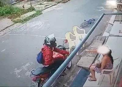 Câmera flagrou a ação criminosa no residencial João Paulo II