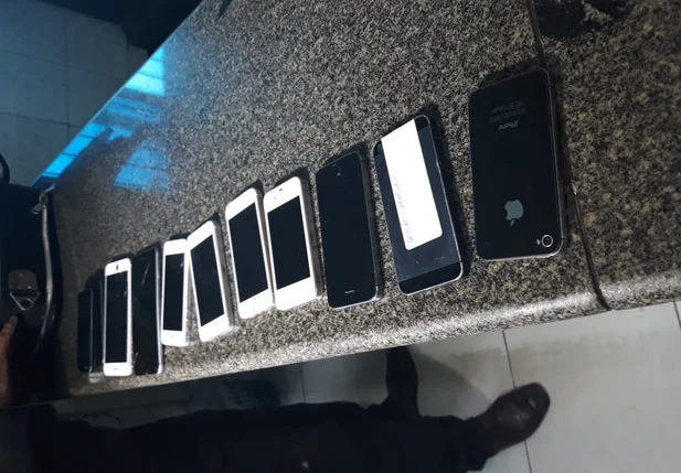 Iphones apreendidos pela polícia 