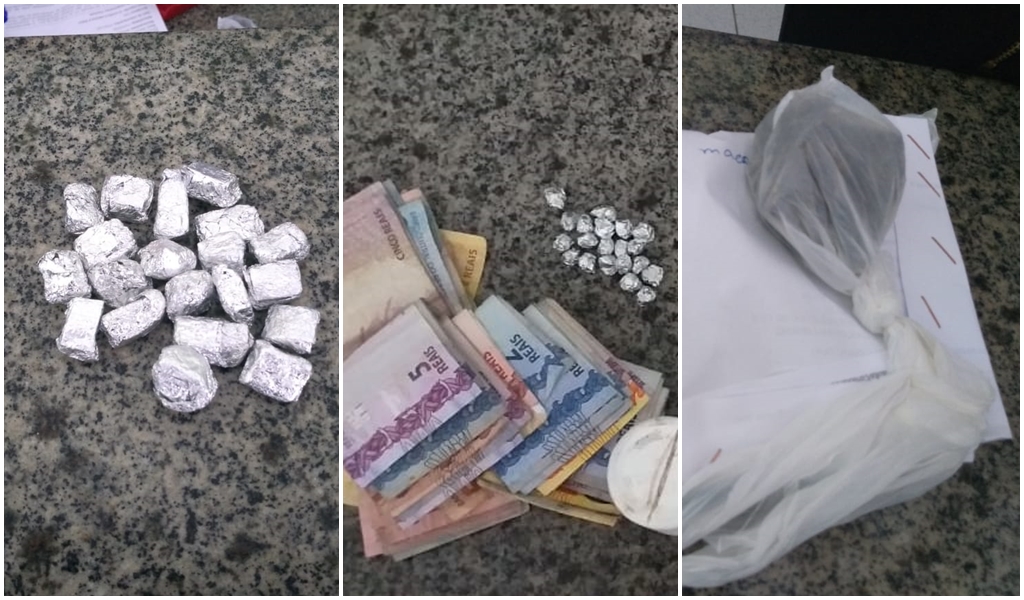 Entorpecentes apreendidos pela Polícia Militar