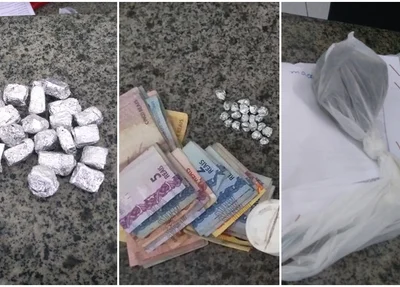 Entorpecentes apreendidos pela Polícia Militar