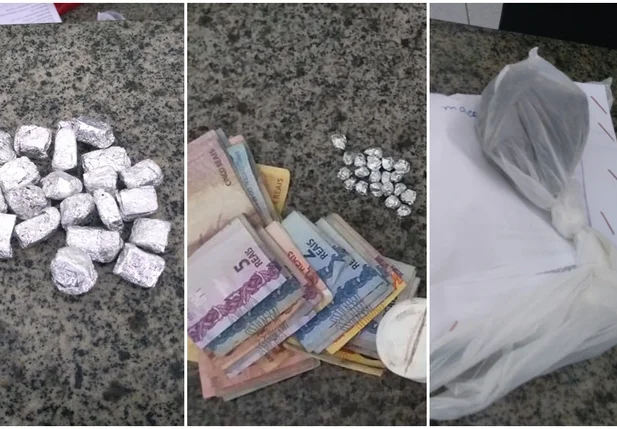 Entorpecentes apreendidos pela Polícia Militar