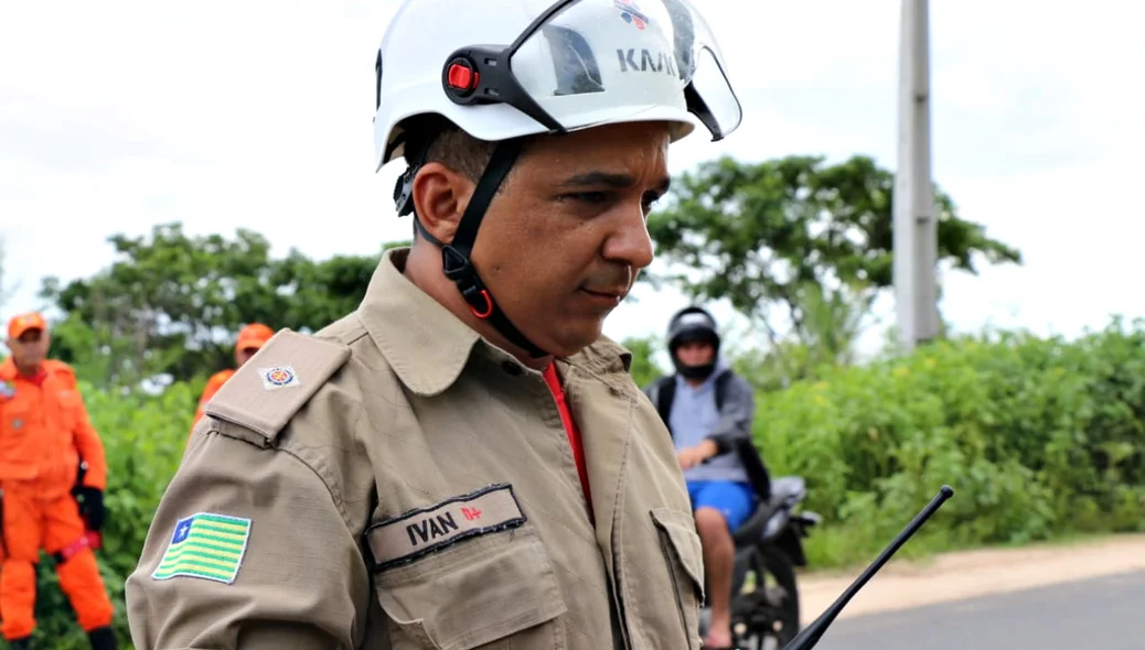 Segundo tenente Ivan Feitosa, comandante de socorro dos Corpos de Bombeiros