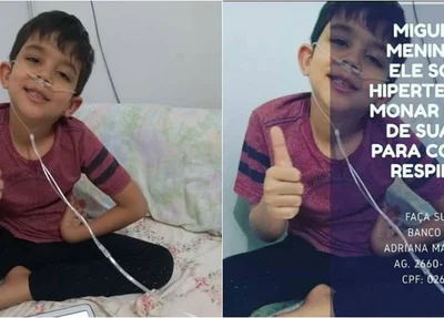 Família de Miguel faz apelo por ajuda na internet