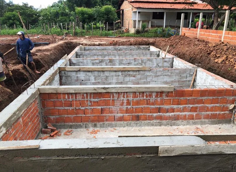 Obra da Unidade de Tratamento de Água na localidade São Domingos